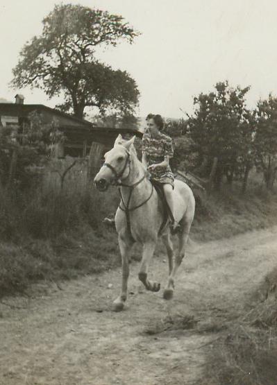 Florence on her pony, Noble